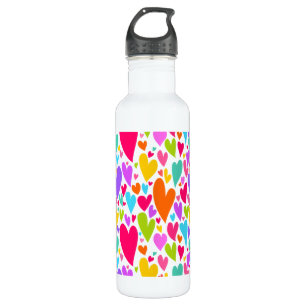 Vibrant Valentine's hearts 710 Ml Water Bottle