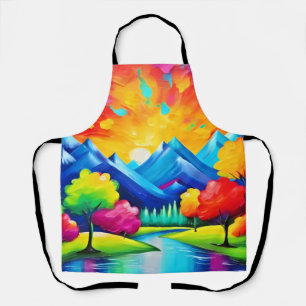 Vibrant Valley Vision Painting Apron