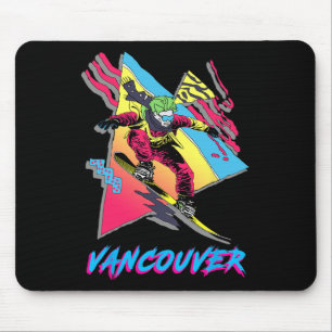 Vibrant Vancouver Snowboarding Adventure Design Mouse Pad