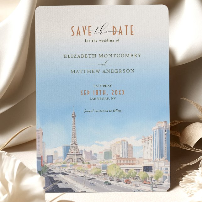 Vibrant Vegas Skyline Save-the-Date Invitation (Creator Uploaded)
