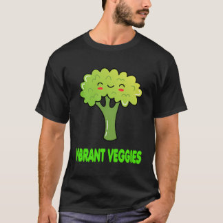 Vibrant Veggies Cute Funny Broccoli Vegan Designs T-Shirt