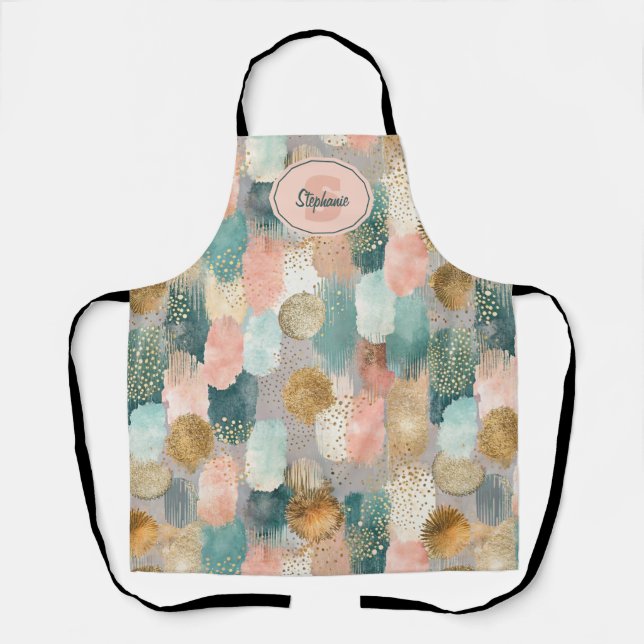 Vibrant Vertical Brushstroke Pattern (2) Apron (Front)