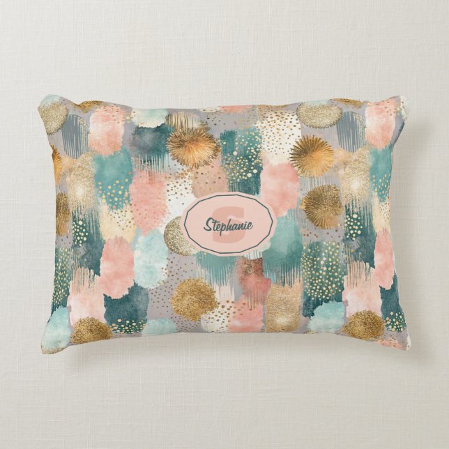 Vibrant Vertical Brushstroke Pattern (2) Decorative Cushion (Front)