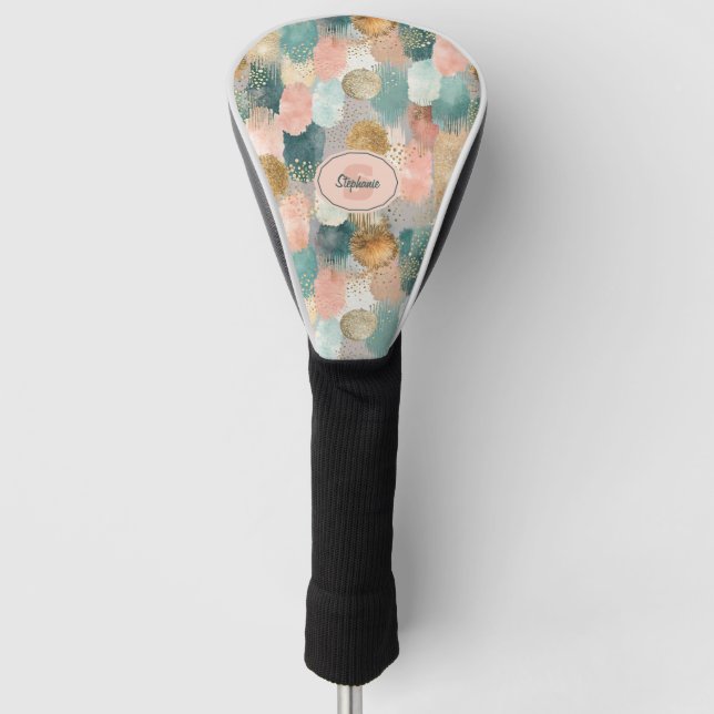 Vibrant Vertical Brushstroke Pattern (2) Golf Head Cover (Front)