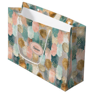 Vibrant Vertical Brushstroke Pattern (2) Large Gift Bag