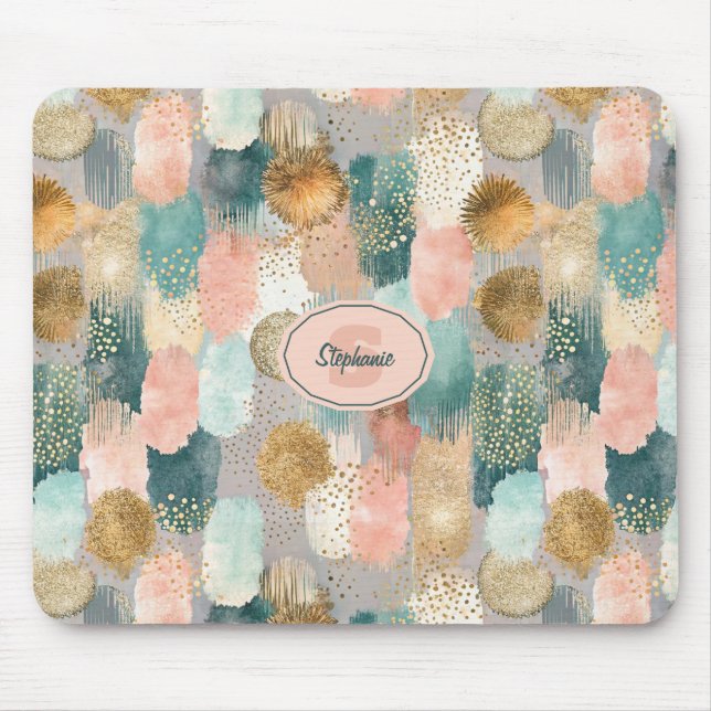 Vibrant Vertical Brushstroke Pattern (2) Mouse Pad (Front)