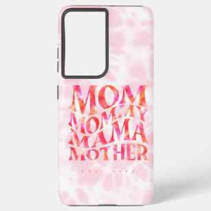 Vibrant Vibes: Groovy Mama Tie-Dye Lettering Samsung Galaxy Case