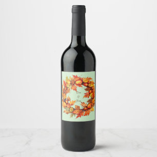 Vibrant Vineyard Watercolors Wine Label