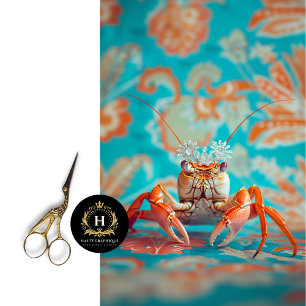 Vibrant Vintage Floral King Crab Decoupage Tissue Paper