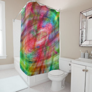 Vibrant Vintage Tie Dye Shower Curtain