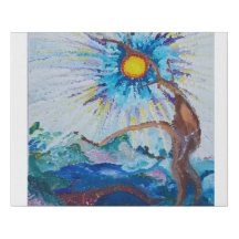 Vibrant Vision print on imitation canvas