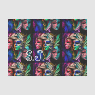 Vibrant Visions of Venetian Masks Tissue Paper