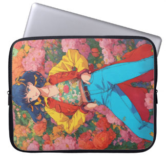 "Vibrant Vogue: Colourful Girl Laptop Bag" Laptop Sleeve