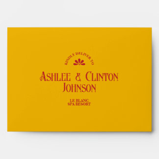 Vibrant Vows: A Spanish Folk Wedding A7 Envelope