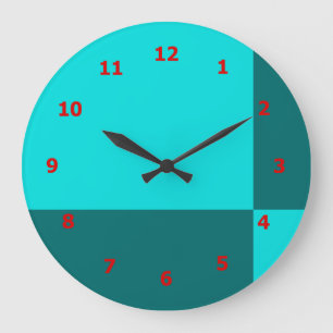 Vibrant Wall Clock with Tile Design