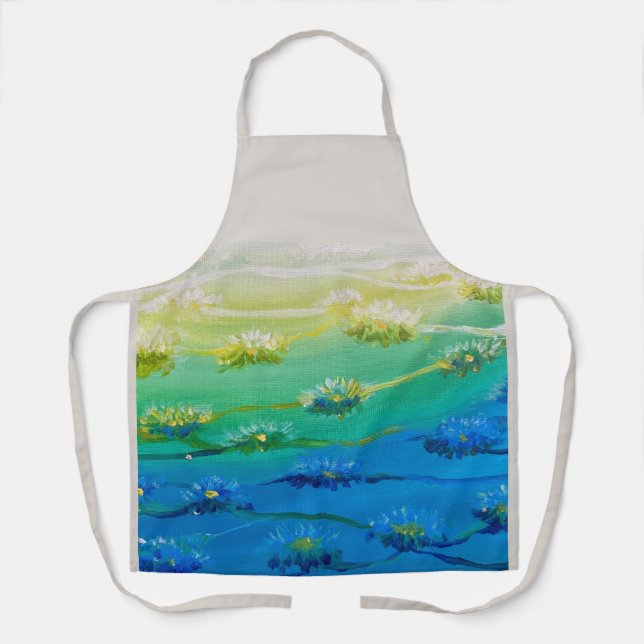 Vibrant Water Flower Apron (Front)