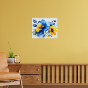 Vibrant Watercolor Bouquet Poster