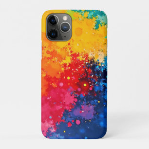 Vibrant Watercolor Chaos Art iPhone 11 Pro Case