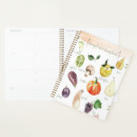 Vibrant Watercolor Fruits & Vegetables Recipe  Planner<br><div class="desc">Cute design features a plethora of painted watercolor fruits and vegetables in vibrant colours seeped in vintage nostalgia.  Ideal gift for yourself and others for any special occasion - birthdays,  mothers day,  anniversaries,  newlyweds,  Christmas holidays,  and so much more.</div>