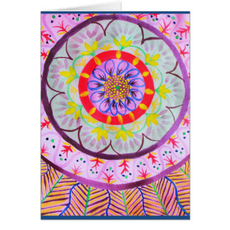 Vibrant watercolor mandala design with ethnic vibe