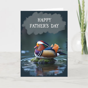 Vibrant Waterfowl Fathers Day Card