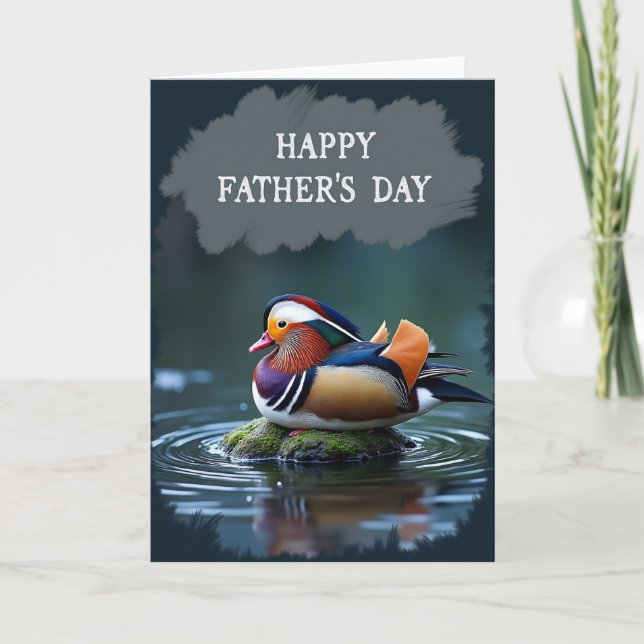 Vibrant Waterfowl Fathers Day Card (Front)