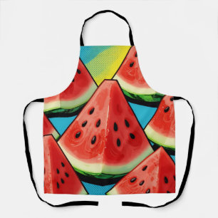 Vibrant Watermelon Slices Pop Art Apron