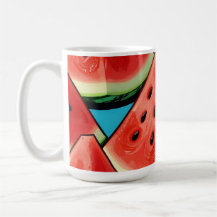 Vibrant Watermelon Slices Pop Art Coffee Mug