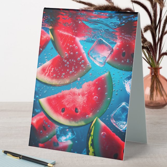 Vibrant Watermelon Slices Underwater – Refreshing  (In SItu (Table))