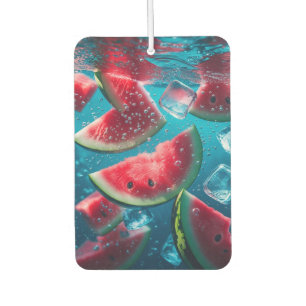 Vibrant Watermelon Slices Underwater – Refreshing Car Air Freshener