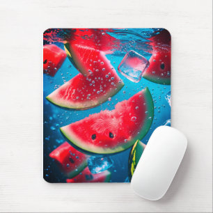 Vibrant Watermelon Slices Underwater – Refreshing Mouse Pad