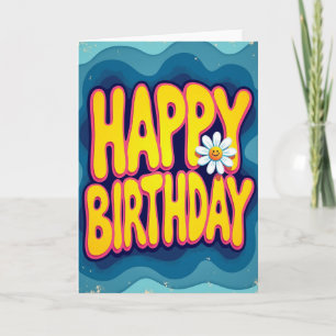Vibrant Wave Birthday Card
