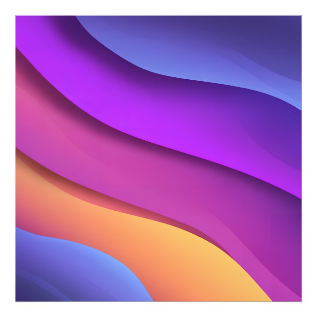 Vibrant Wave Gradient Photo Print (Front)