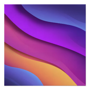 Vibrant Wave Gradient Poster