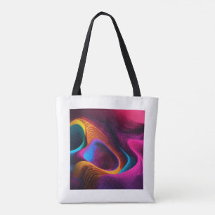 Vibrant Waves of Colour Tote Bag