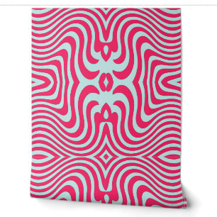 Vibrant Wavy Symmetry Design Wallpaper