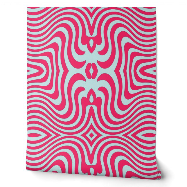 Vibrant Wavy Symmetry Design Wallpaper (Unrolling)