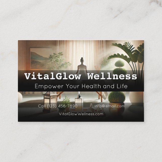 Vibrant Wellness Business Card Energise Your Brand (Back)