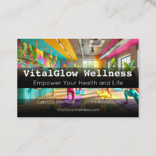 Vibrant Wellness Business Card Energise Your Brand