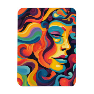 Vibrant Whirl of Emotions Magnet