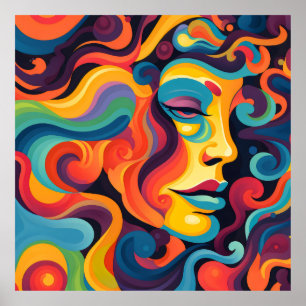 Vibrant Whirl of Emotions Poster