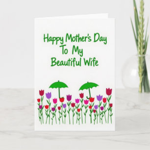 Vibrant Wife Mothers Day Card