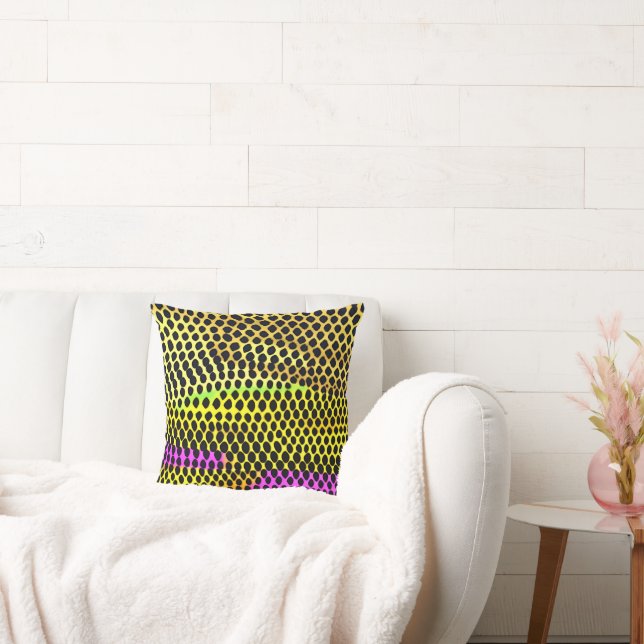 "Vibrant Wilderness" Colourful Abstract Print Cushion (Couch)