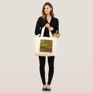 "Vibrant Wilderness" Colourful Abstract Print Large Tote Bag