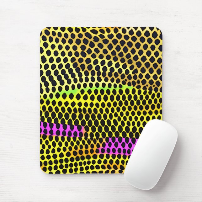 "Vibrant Wilderness" Colourful Abstract Print Mouse Pad (With Mouse)