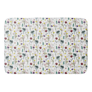 Vibrant Wildflower Bath Mat