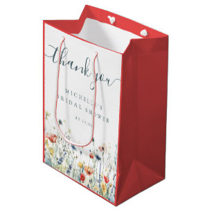 Vibrant Wildflower Bridal Shower Medium Gift Bag