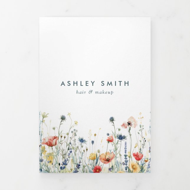 Vibrant Wildflower Brochure Tri-Fold Programme (Cover)