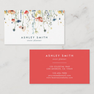 Vibrant Wildflower Business Card