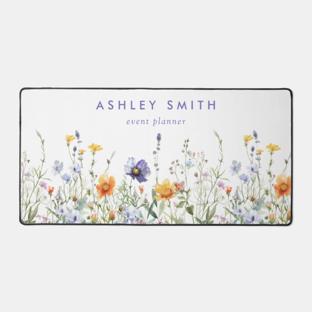 Vibrant Wildflower Desk Mat (Front)